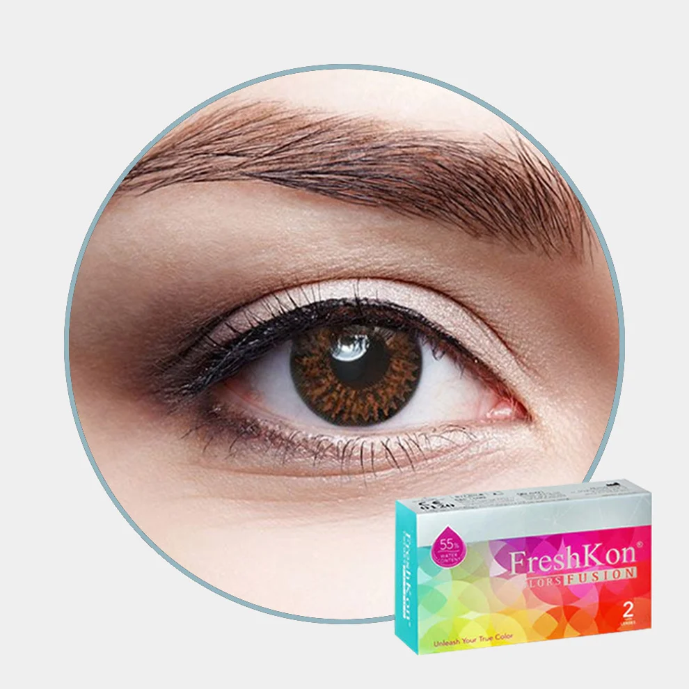 FreshKon Fusion Brilliant Brown Colored Contact Lens FreshKon Fusion Brilliant Brown Colored Contact Lens - Image 1