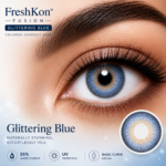 FreshKon Fusion Glittering Blue Colored Contact Lens