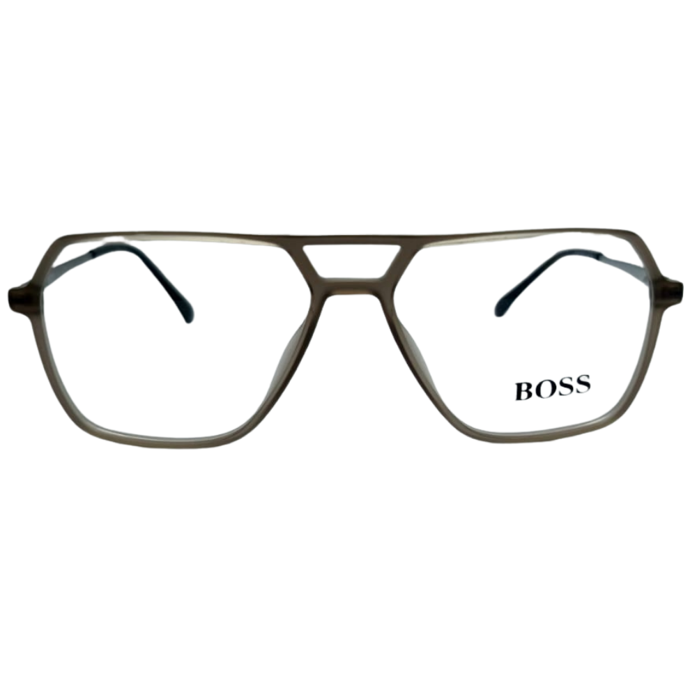 1 Double-Bridge Smoke Grey Eyeglasses Frame - Image 1