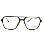 Double-Bridge Olive Green Eyeglasses Frame