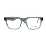 Transparent Grey Rectangular Eyeglasses Frame