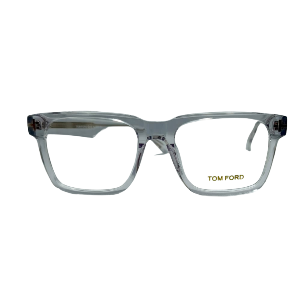 1 Transparent Grey Rectangular Eyeglasses Frame - Image 1