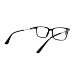 Square Black & Gold Full-Rim Eyeglasses Frame - Image 4