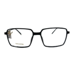 Black Titanium Rectangular Eyeglasses Frame