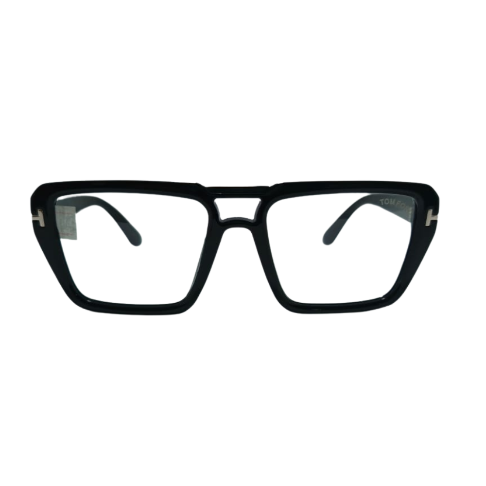 1 Double-Bridge Black Eyeglasses Frame - Image 1