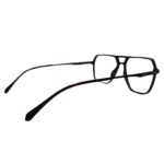 Double-Bridge Dark Brown Eyeglasses Frame - Image 3