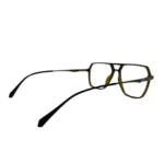 Double-Bridge Olive Green Eyeglasses Frame - Image 3