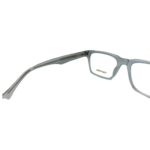 Transparent Grey Rectangular Eyeglasses Frame - Image 4