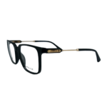 Square Black & Gold Full-Rim Eyeglasses Frame - Image 3