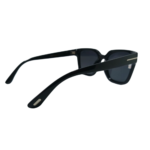 Square Black Sunglasses with Grey Lenses - Image 4
