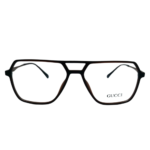 Double-Bridge Dark Brown Eyeglasses Frame