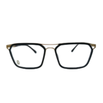 Black and Gold Double-Bridge Eyeglasses