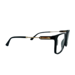 Square Black & Gold Full-Rim Eyeglasses Frame - Image 2