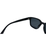 Square Black Sunglasses with Grey Lenses - Image 3