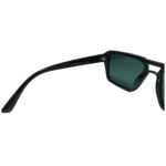 Square Black Sunglasses with Green Lenses - Image 4