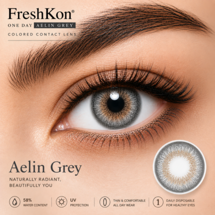 FreshKon One Day Aelin Grey Colored Contact Lens | Daily Disposable