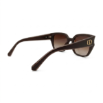 Dark Brown Oversized Square Gradient Sunglasses - Image 3