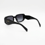 Geometric Black Sunglasses with Grey Lenses - Image 2