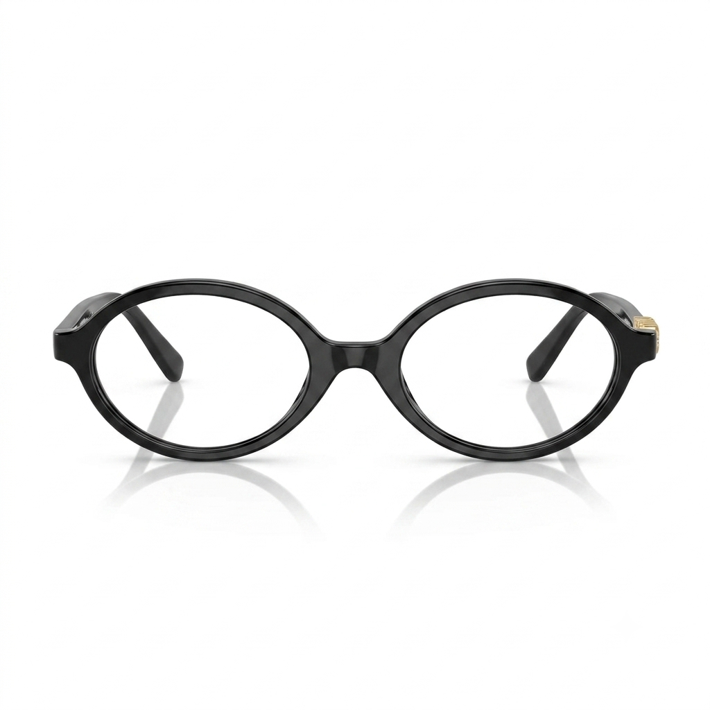 Gemini_Generated_Image_ezf4l2ezf4l2ezf4 Miu Miu Round Black Eyeglasses Frame - Image 1