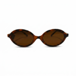 Miu Miu Round Tortoiseshell Sunglasses with Brown Lenses
