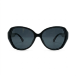 Oversized Black Sunglasses with Grey Lenses