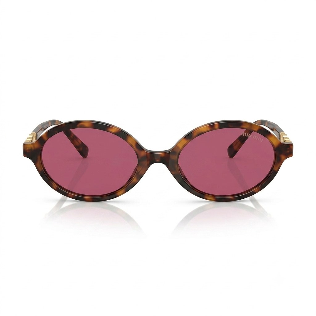 Gemini_Generated_Image_mj19aimj19aimj19 Miu Miu Round Tortoiseshell Sunglasses with Pink Lenses - Image 1