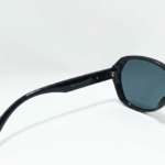 Oversized Black Sunglasses with Grey Lenses - Image 4