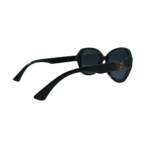 Oversized Black Sunglasses with Grey Lenses - Image 2