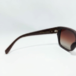 Dark Brown Oversized Square Gradient Sunglasses - Image 2