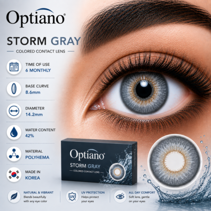 Optiano Storm Gray Colored Contact Lens