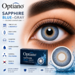 Optiano Sapphire Blue-Gray Colored Contact Lens